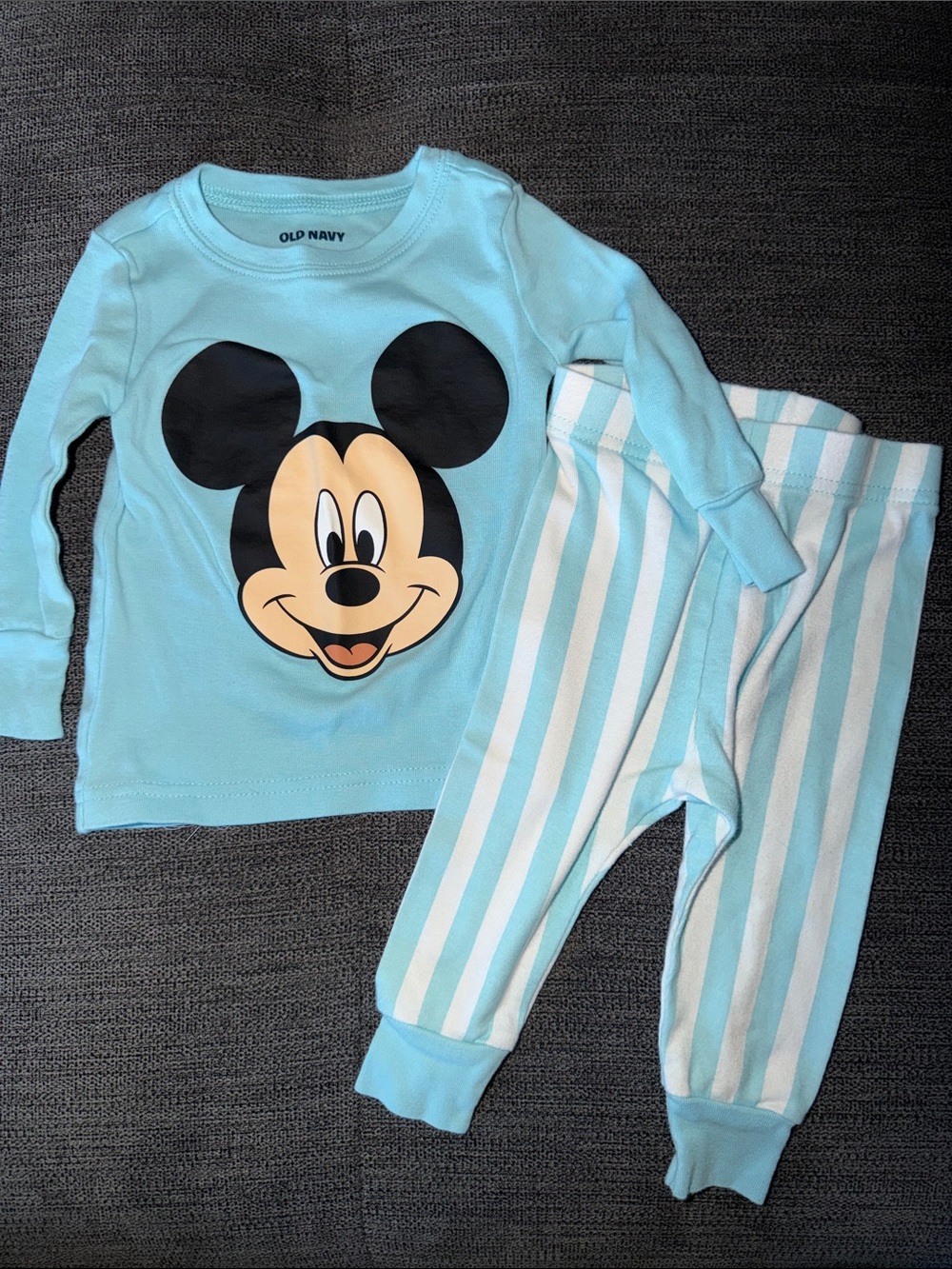 Old Navy Light Blue Mickey Mouse Pajama Set